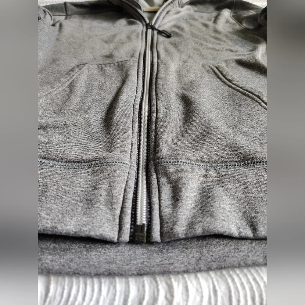 LL Bean Kids' Full-Zip Hoodie Sweatshirt Size Large L 14-16 Gray Fleece Interior